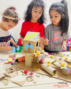 سازه خلاق در کمپ دبستان ذهن روشن